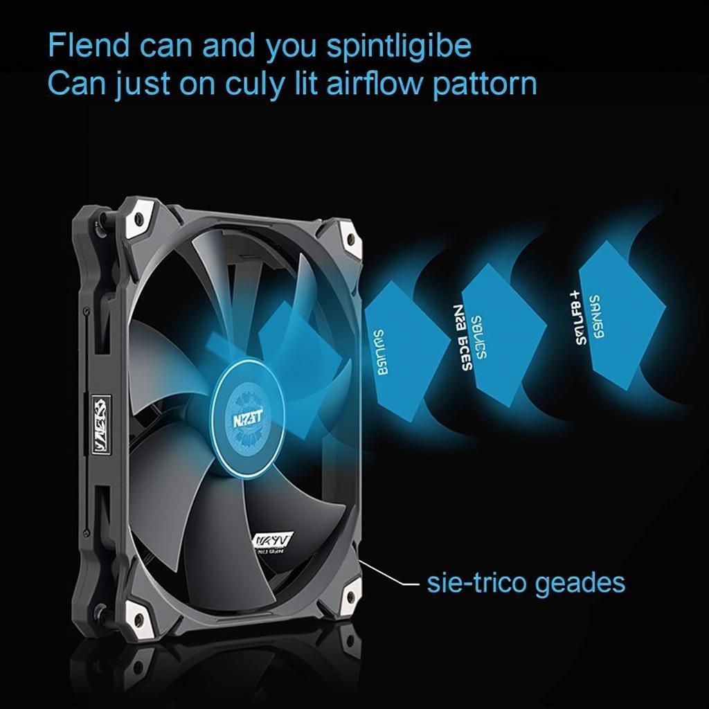 NZXT 12cm Fan Airflow Diagram