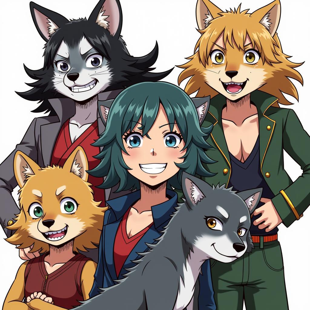 One Piece Characters as Wolves