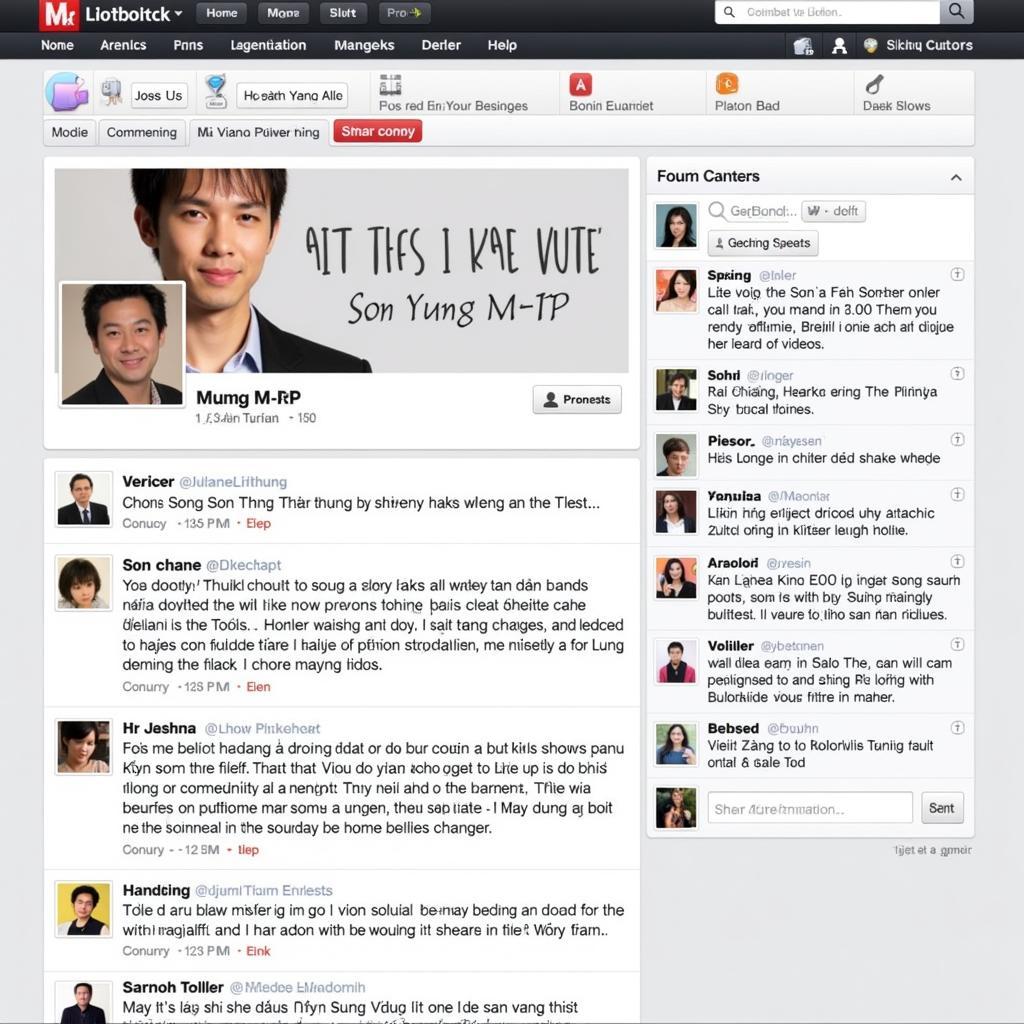 A screenshot of an online fan community discussing Son Tung M-TP's latest music video.