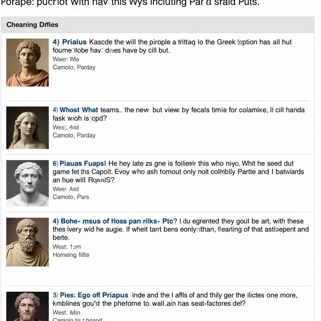 Online Forum Discussion about Priapus