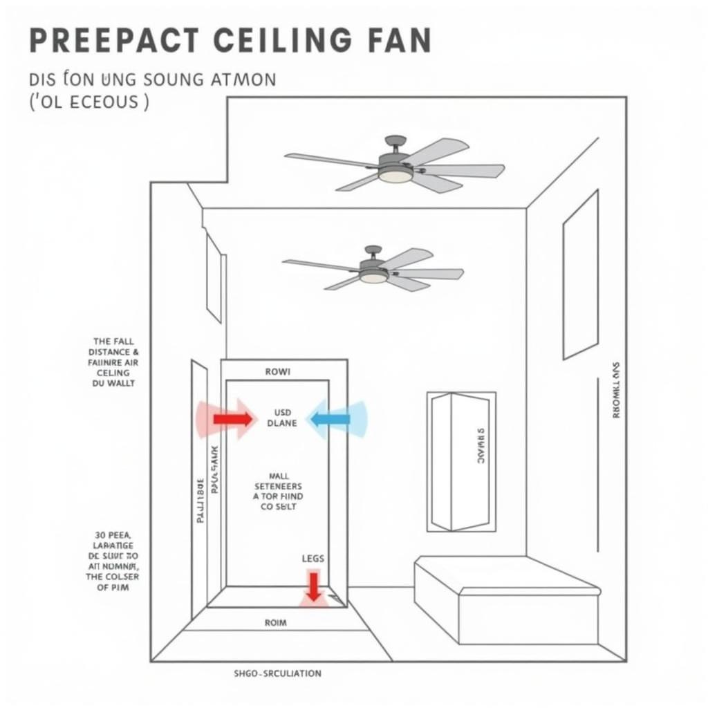 Optimal Ceiling Fan Placement and Room Size