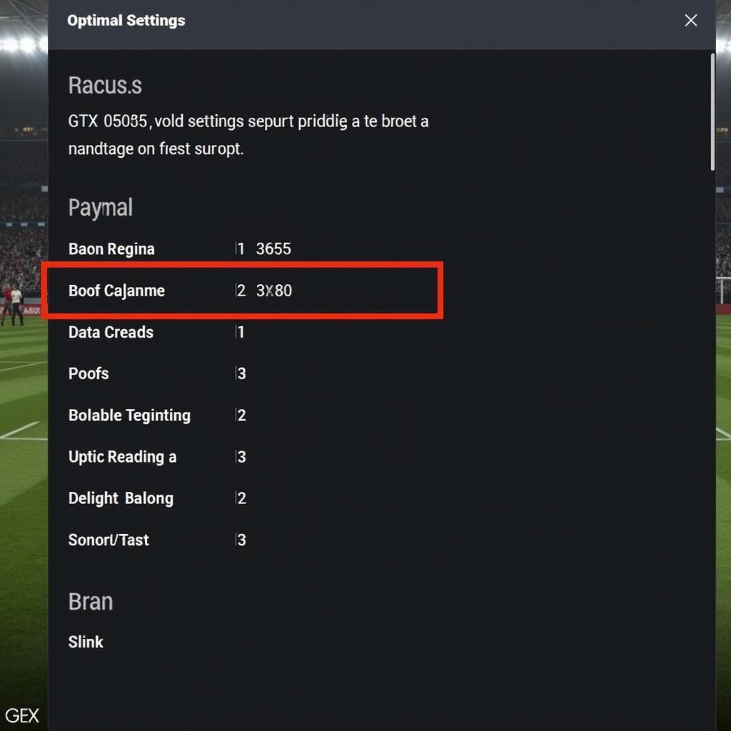 Optimizing GTX 1050 settings for football viewing