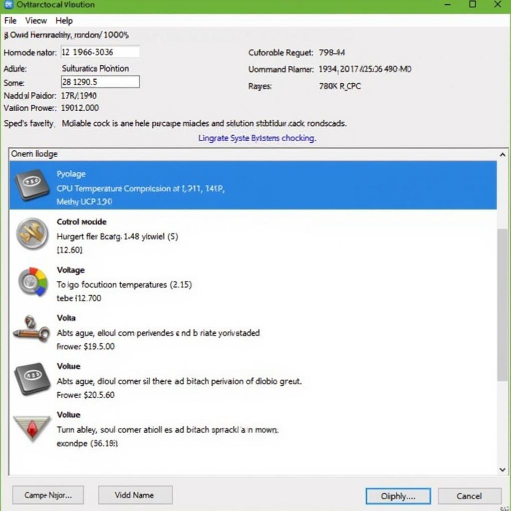 Overclocking Software Interface