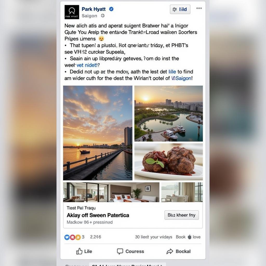 Park Hyatt Saigon Facebook Promotions