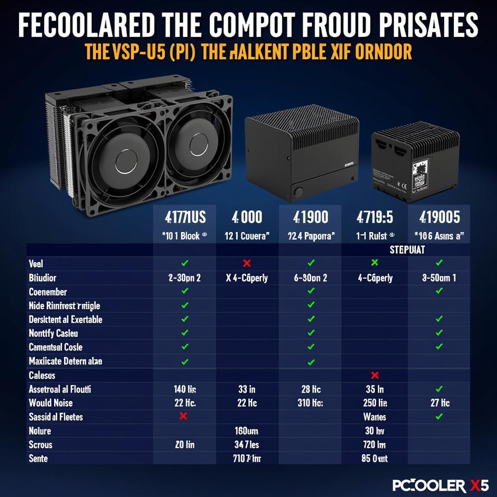 PCCooler X5 Compared to Other CPU Coolers