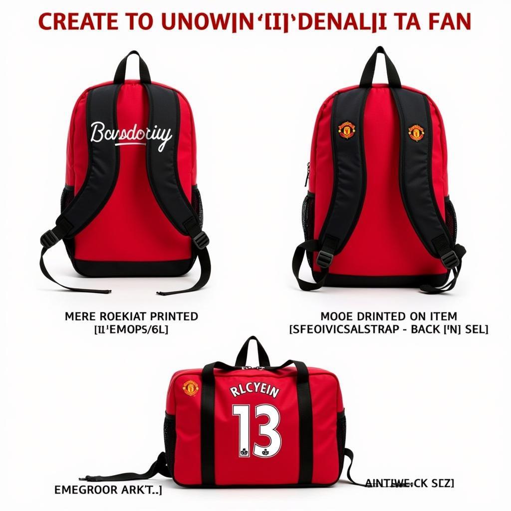 Personalized Manchester United Backpacks