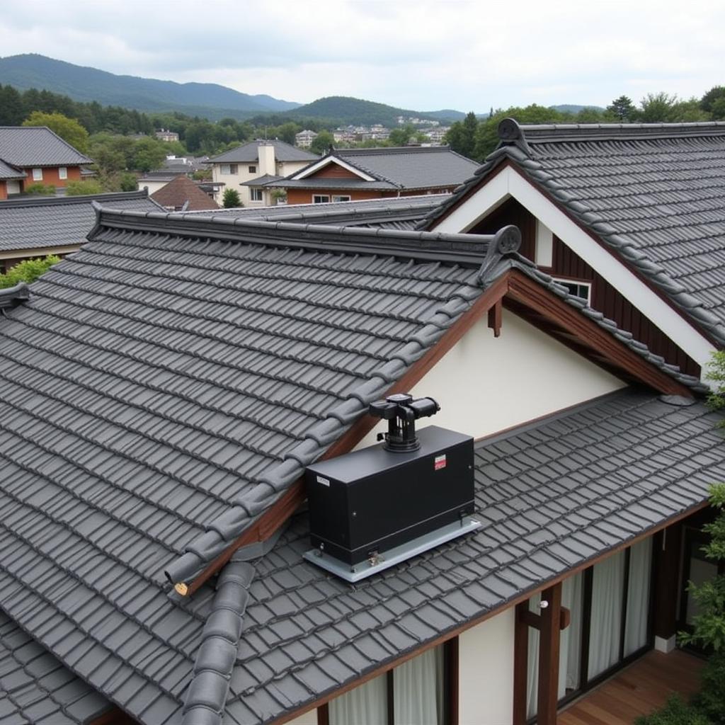 Powered Attic Fan Installation in a Japanese Home