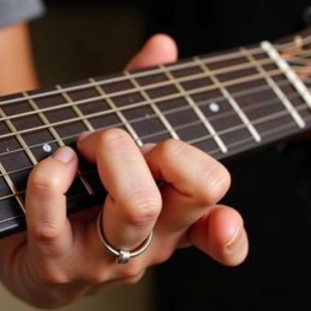 Guitarist Practicing Fan Rasgueado Exercises