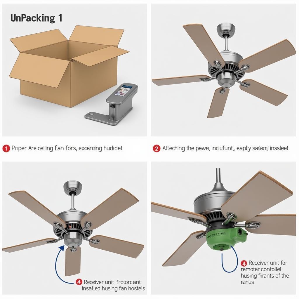 Preparing the Ceiling Fan for Installation