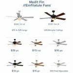 Price Comparison of Different Fan Types