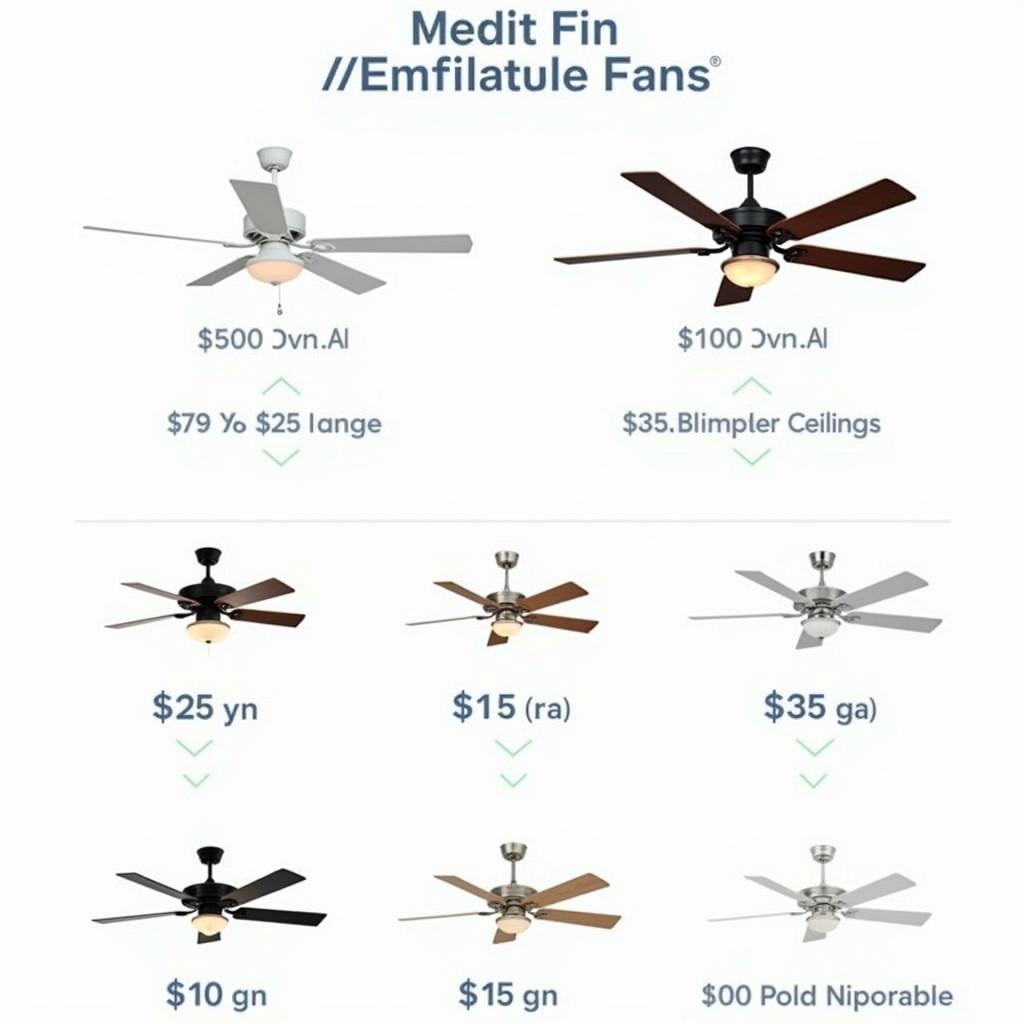 Price Comparison of Different Fan Types