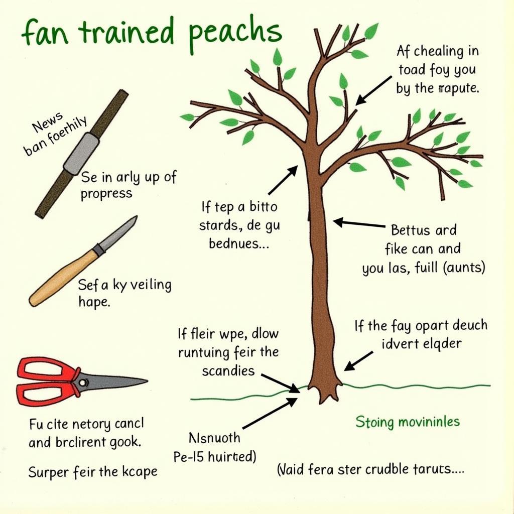 Pruning a Fan Trained Peach Tree