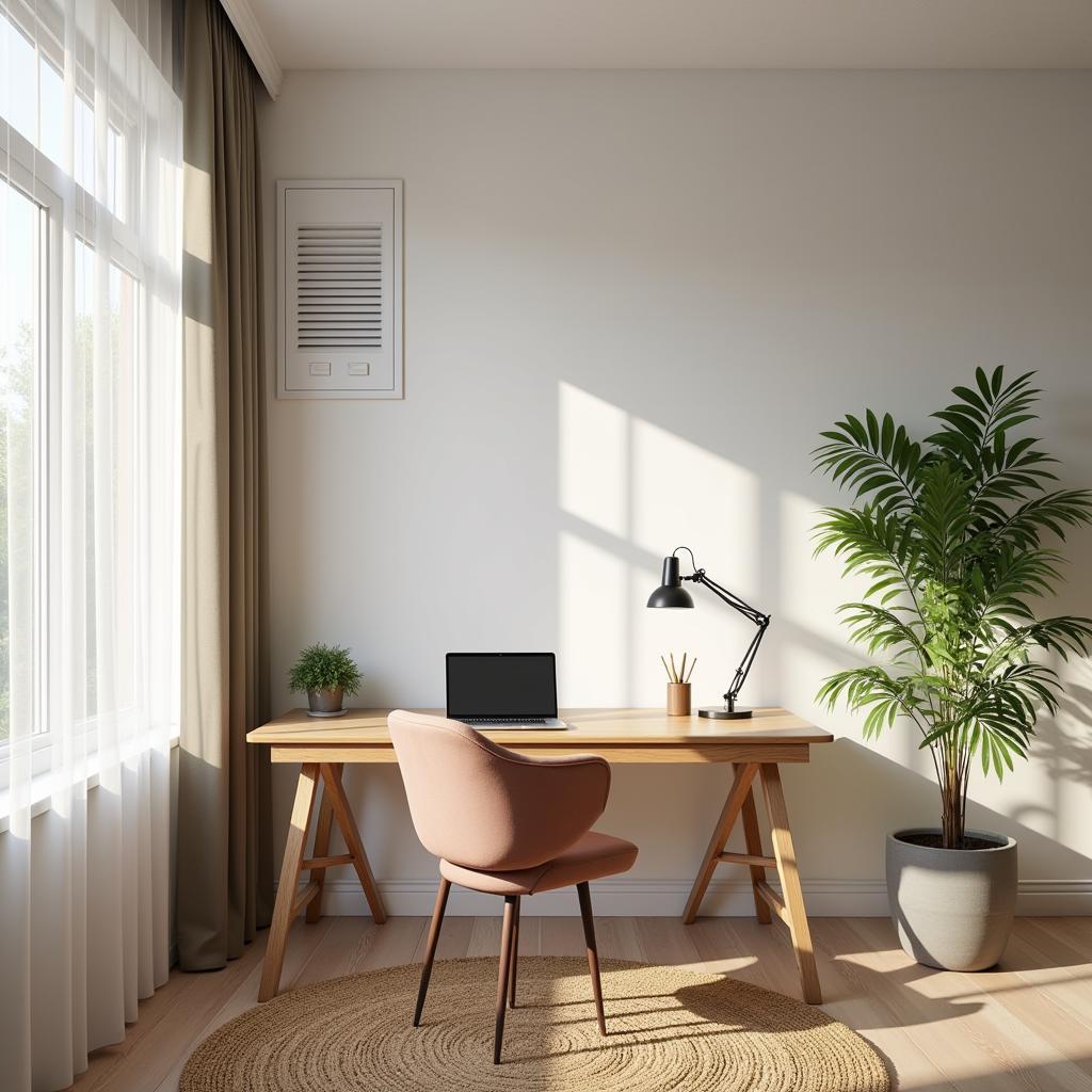 Quiet Home Office with Acoustic Fan