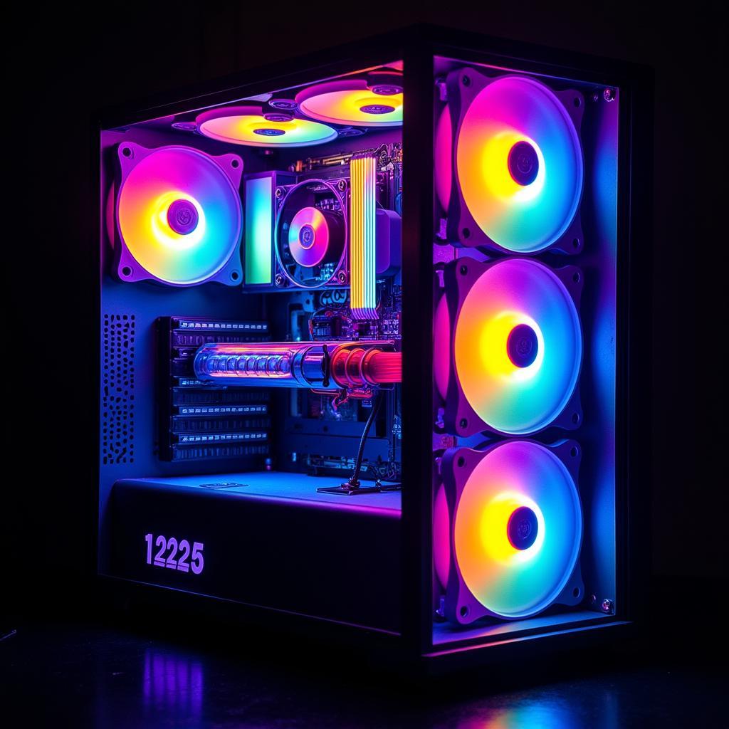 Rainbow LED Fan Cooling Performance Demonstration