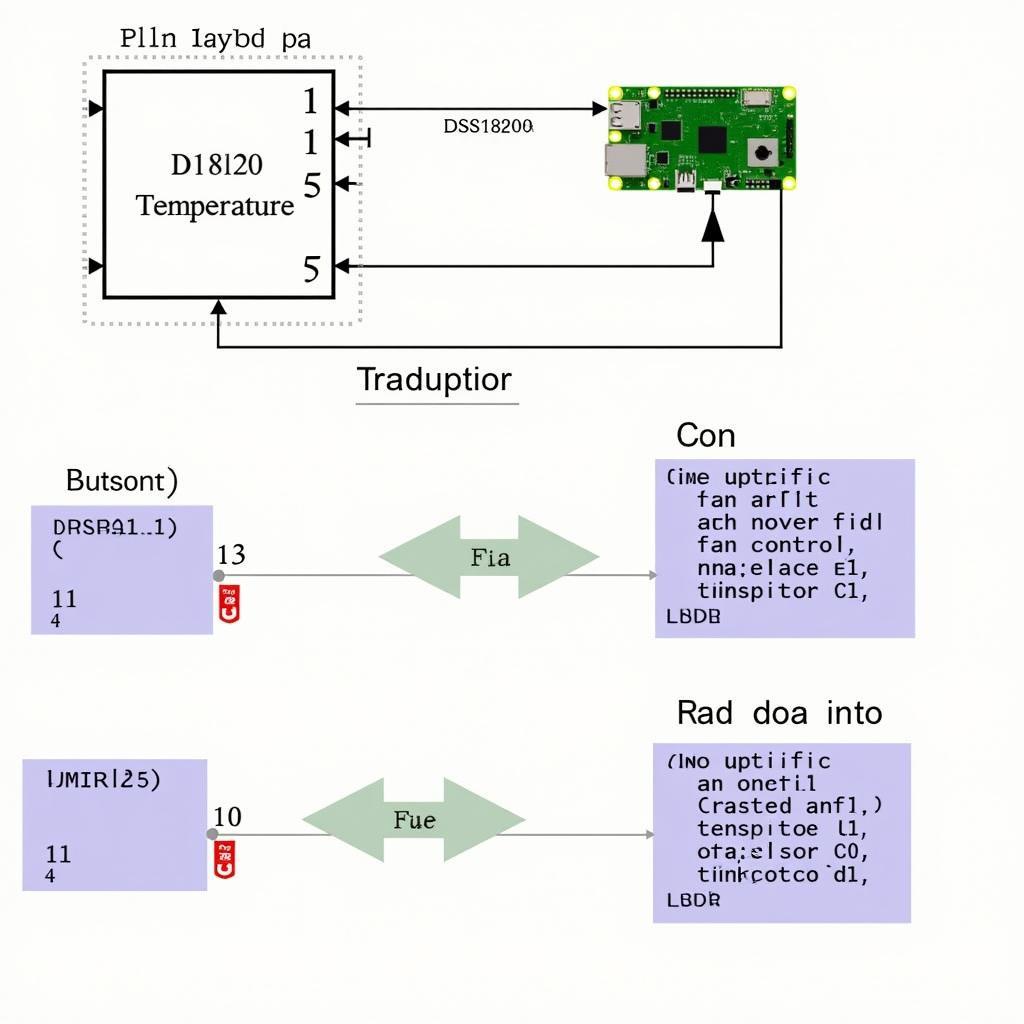 Temperature-based fan control using a DS18B20 sensor.