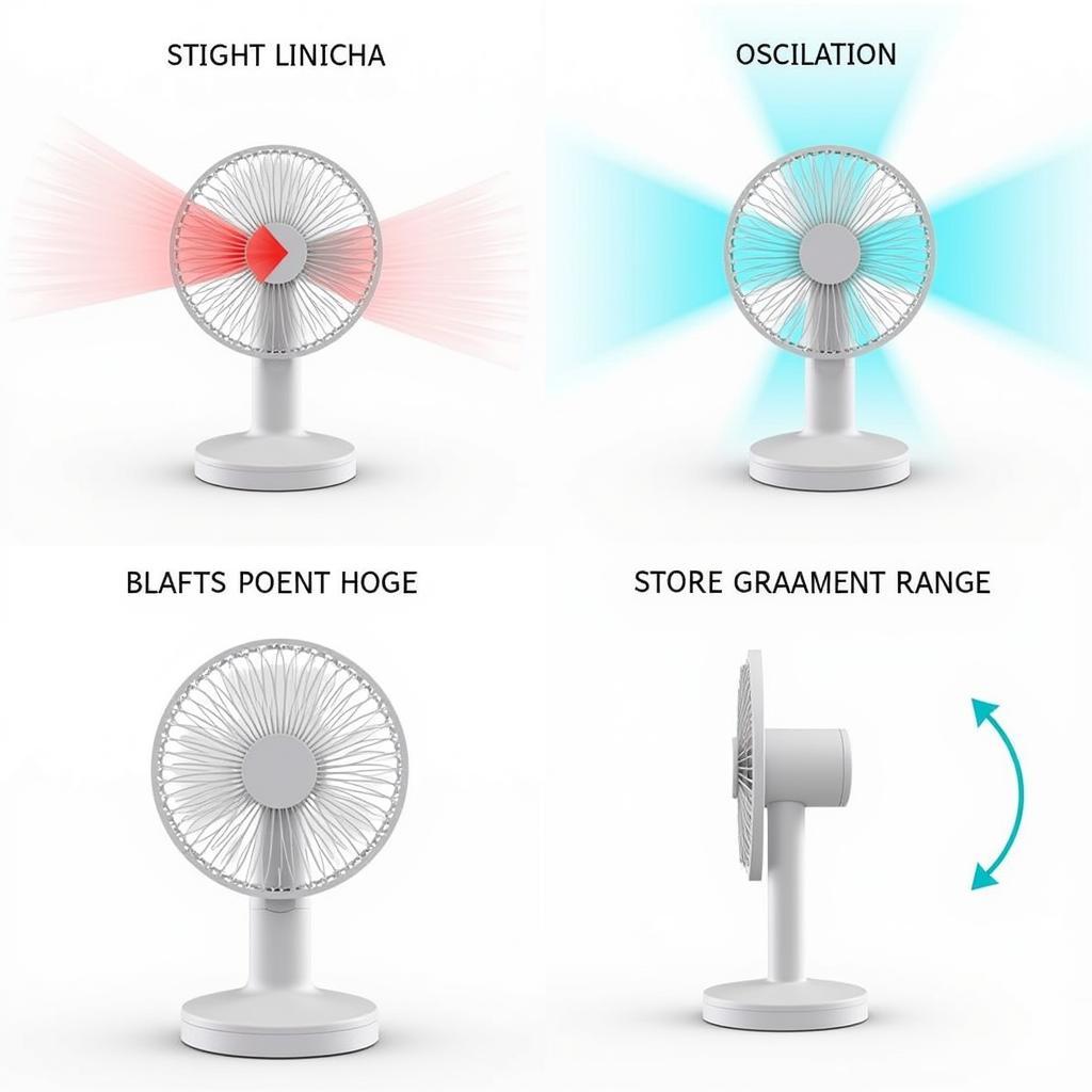 Rechargeable Fan Speed and Oscillation Features