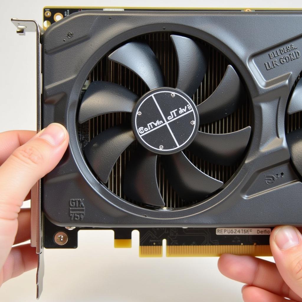 Repaired GTX 950 with the fan reattached