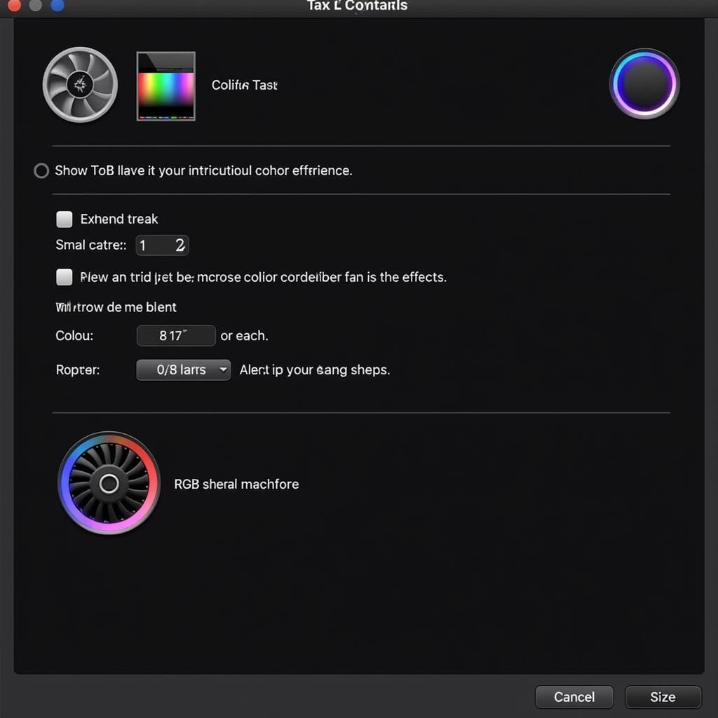 RGB Fan Control Software Interface