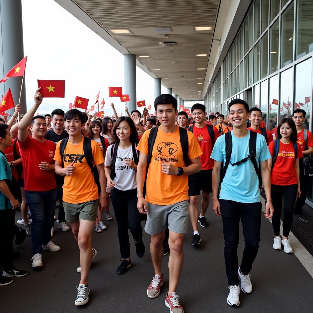 Running Man cast arriving at the airport in Vietnam