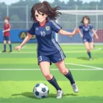 Ruri Tachibana demonstrating her football skills