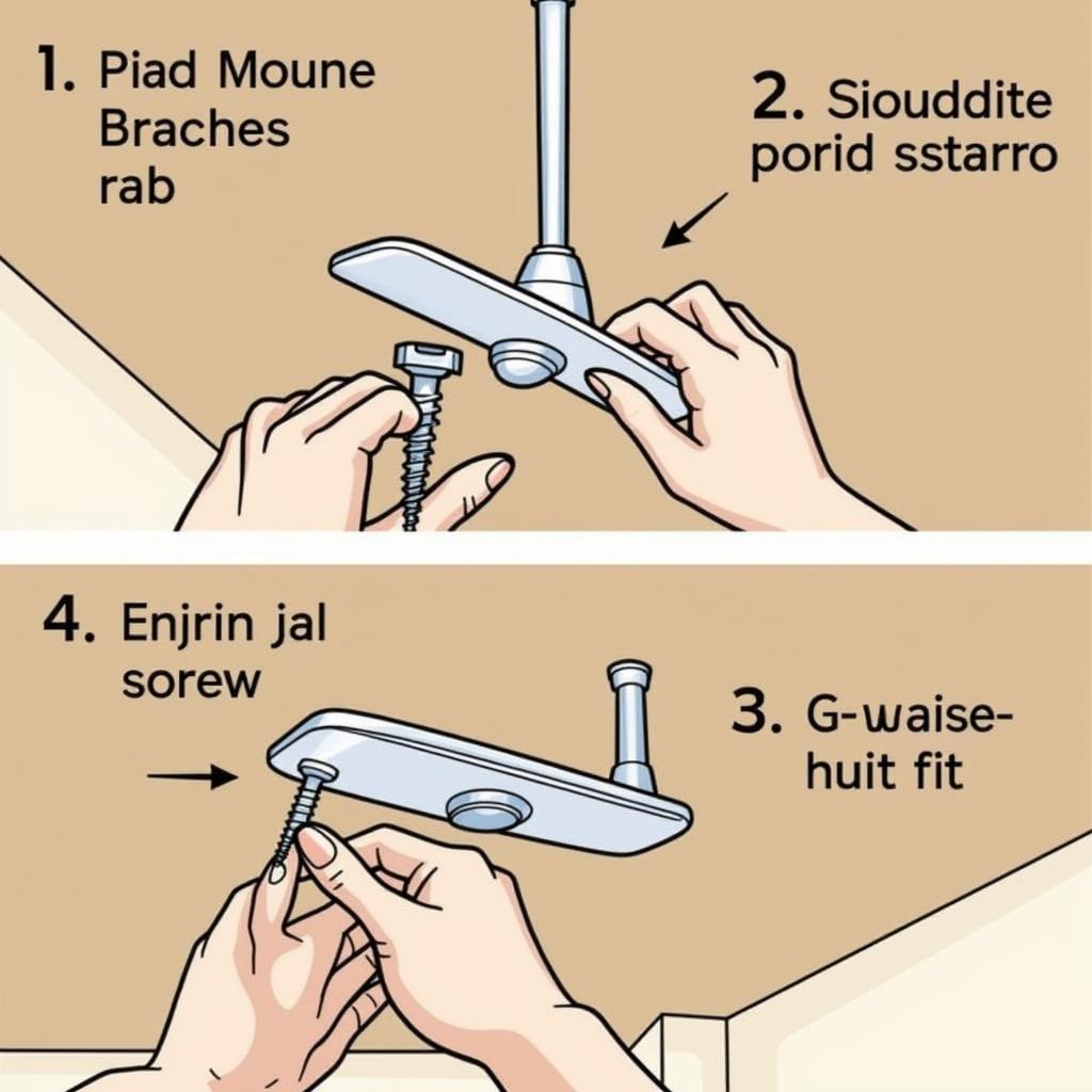 Securely attaching the ceiling fan mounting bracket to the ceiling joist