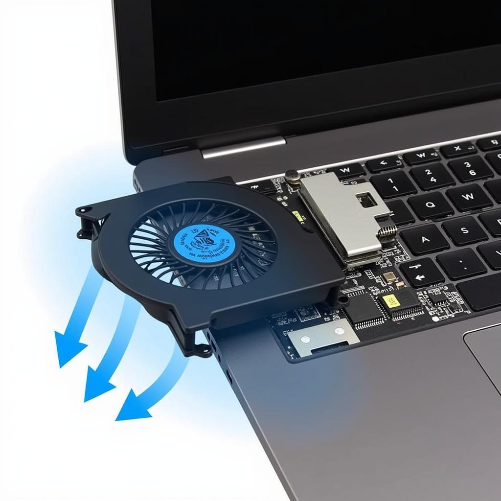 Slim Fan Cooling a Laptop