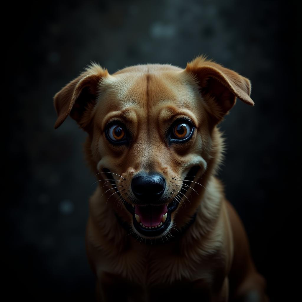 Realistic Smile Dog Fan Art Depicting a Disturbing Grin