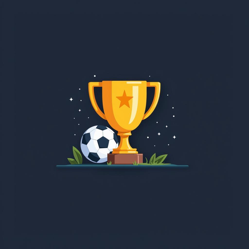 Soccer Ball and Trophy Vector Design