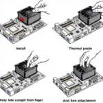 Installing a CPU Cooler on a Socket 775 Motherboard