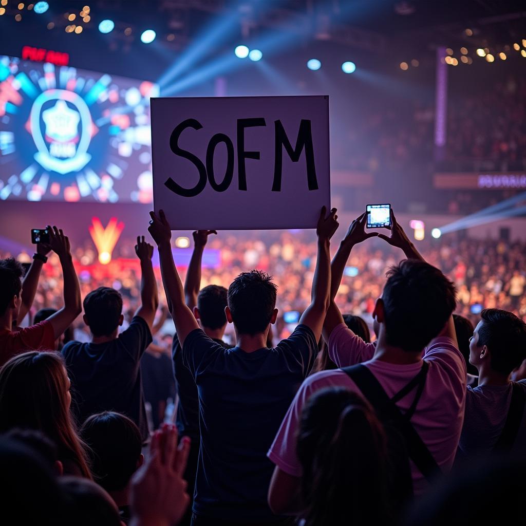 SofM fans cheering enthusiastically at a tournament