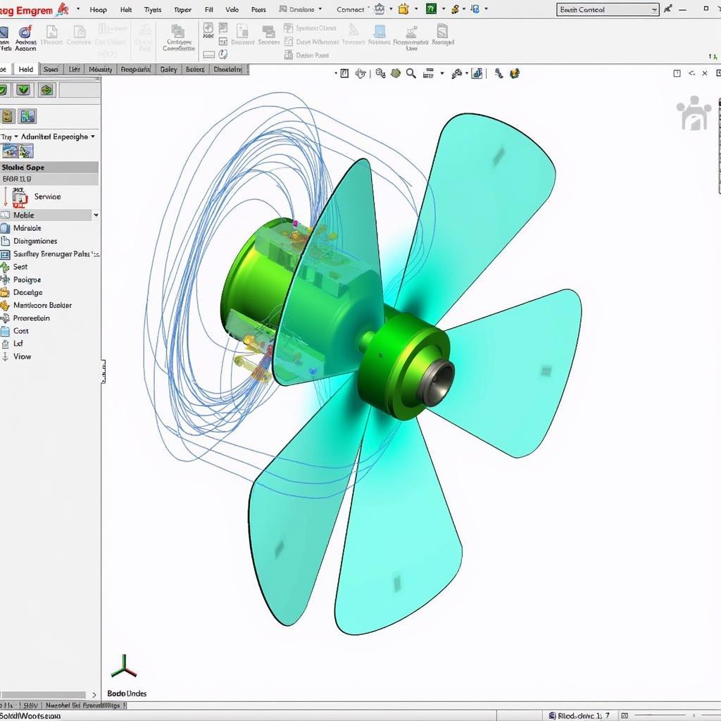 SolidWorks Fan Blade Simulation