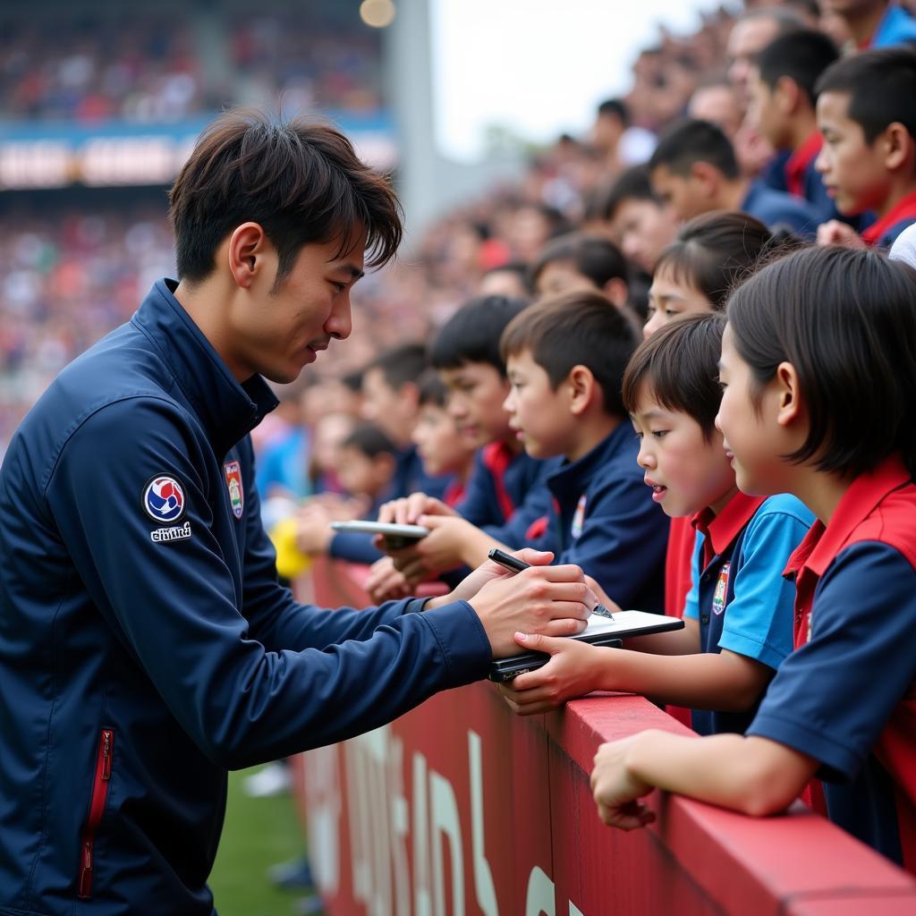 Son Heung-min Interacting with South Korean Fans