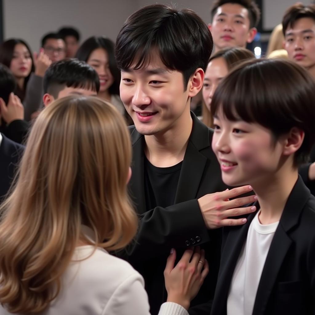 Song Joong Ki sharing an emotional moment with fans at a 2018 fan meeting