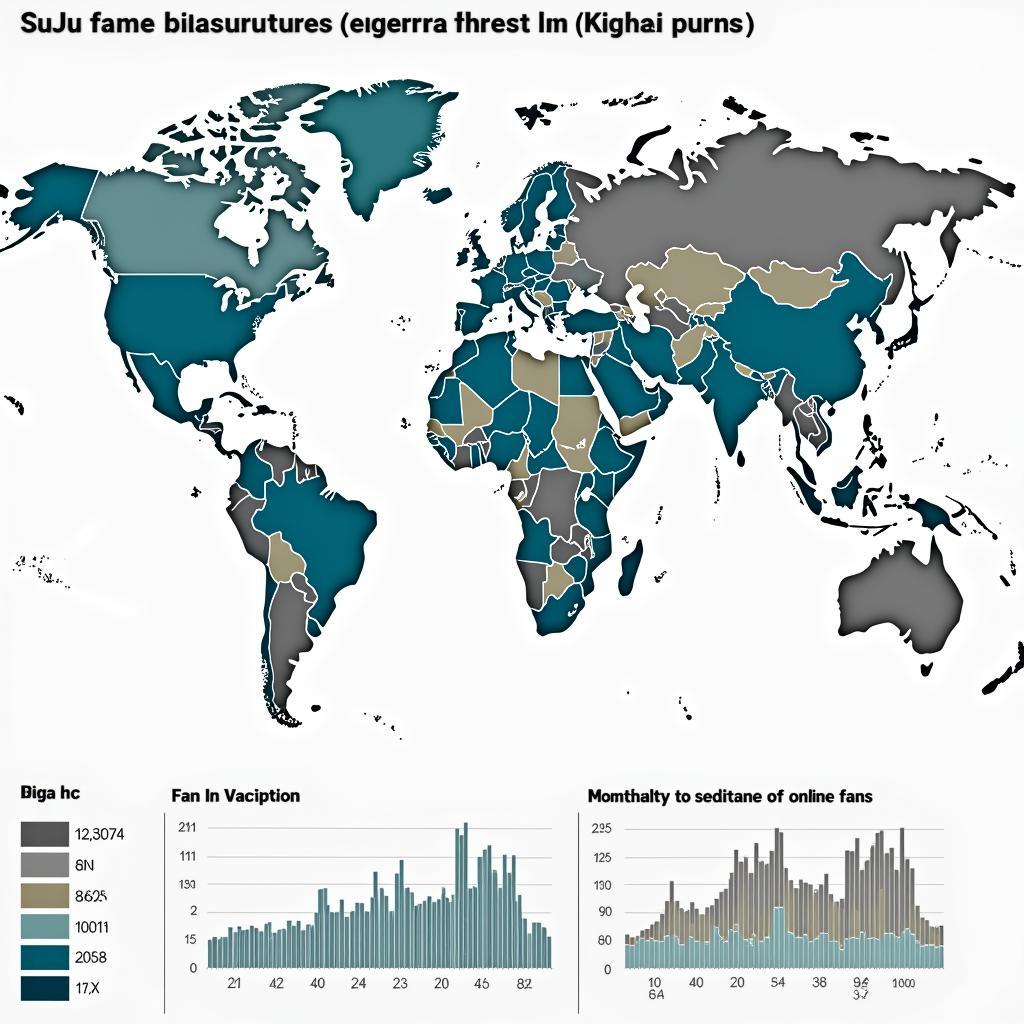 World map visualizing SuJu's global fandom