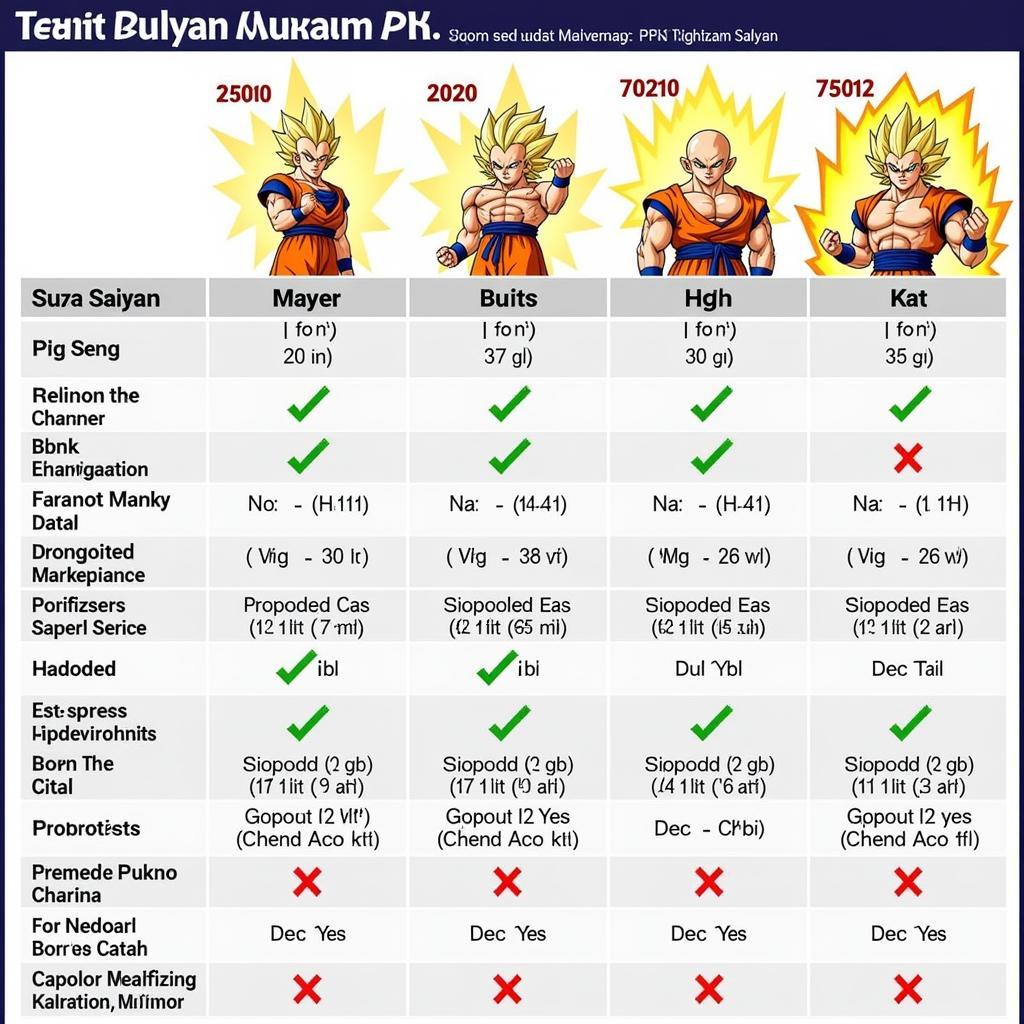 Super Saiyan Transformations and Power Levels