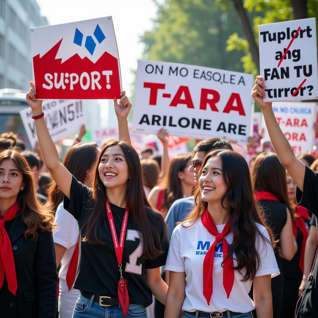 T-ara Fans Showing Support