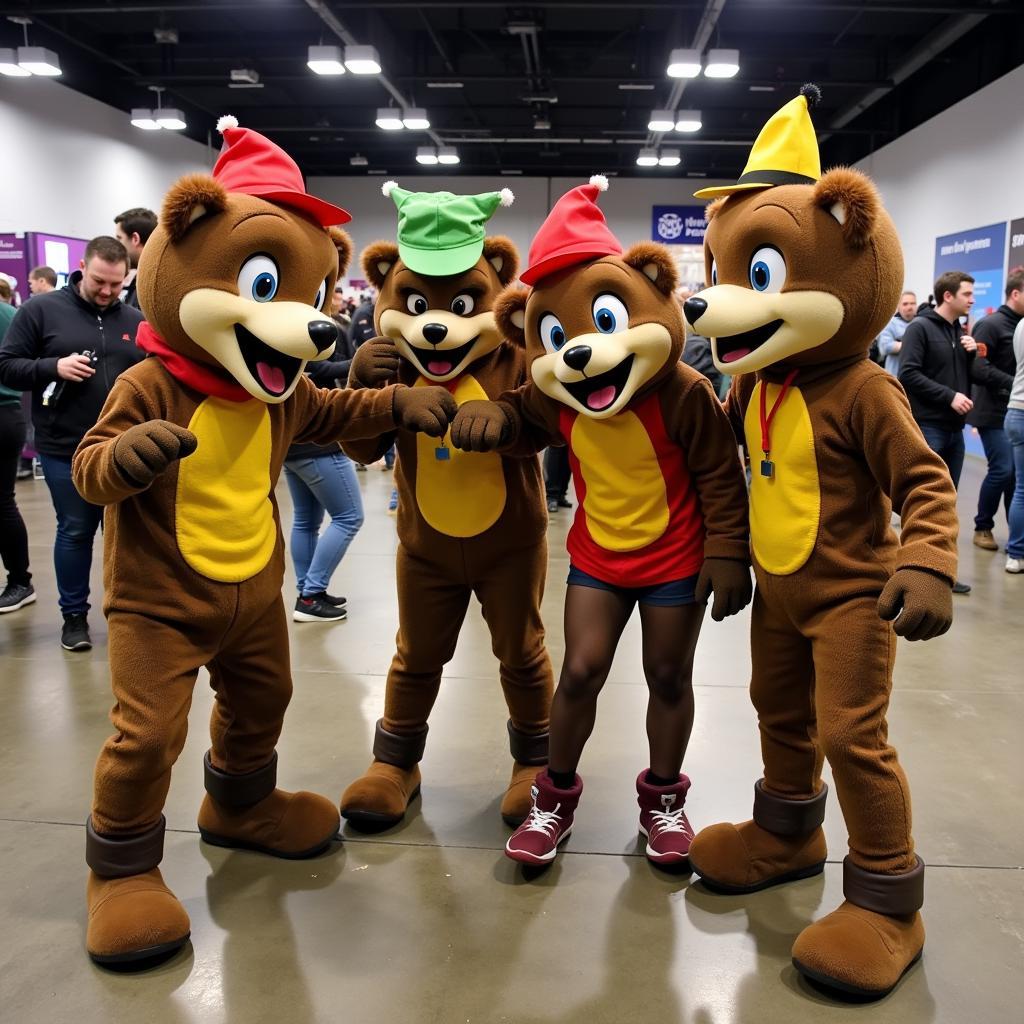 Group of Teemo Cosplayers at a Convention