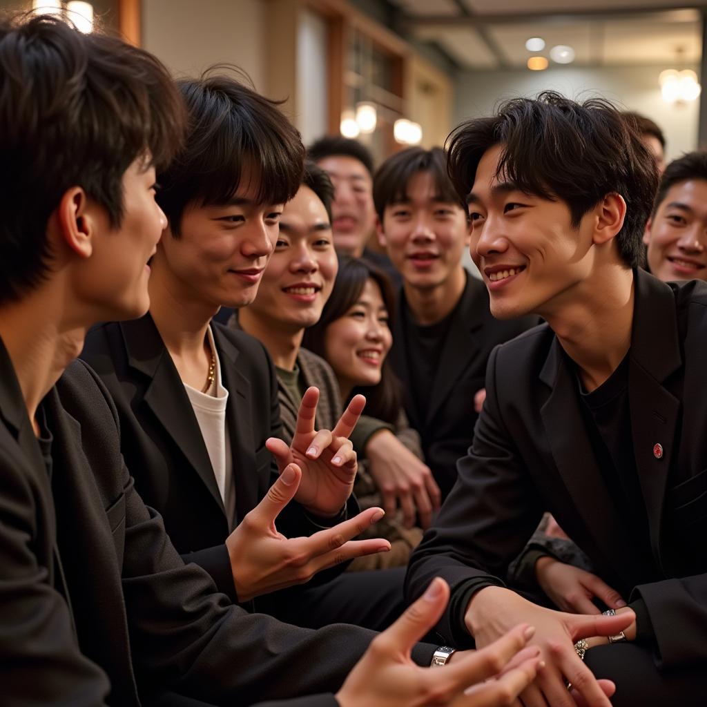 TFBOYS interacting with fans at their 2018 fan meeting