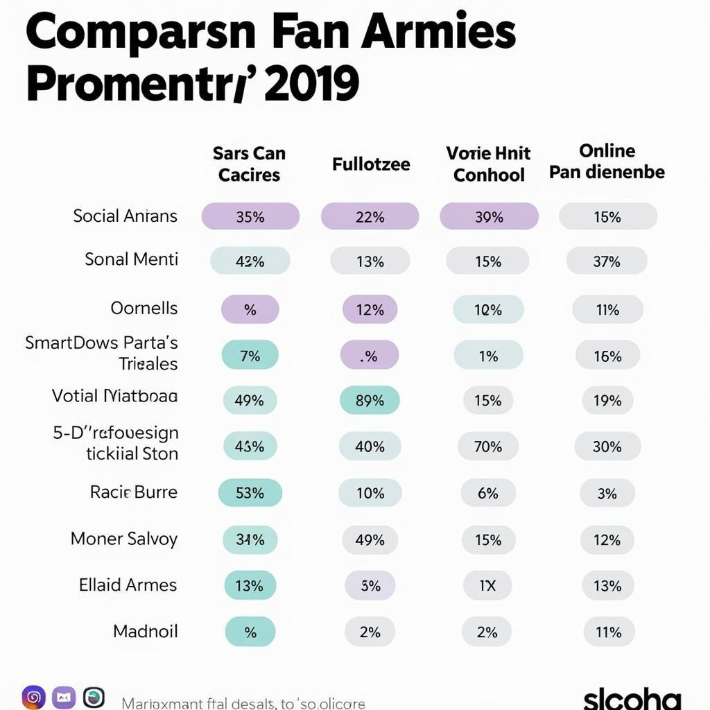 Top Fan Armies 2019 Comparison