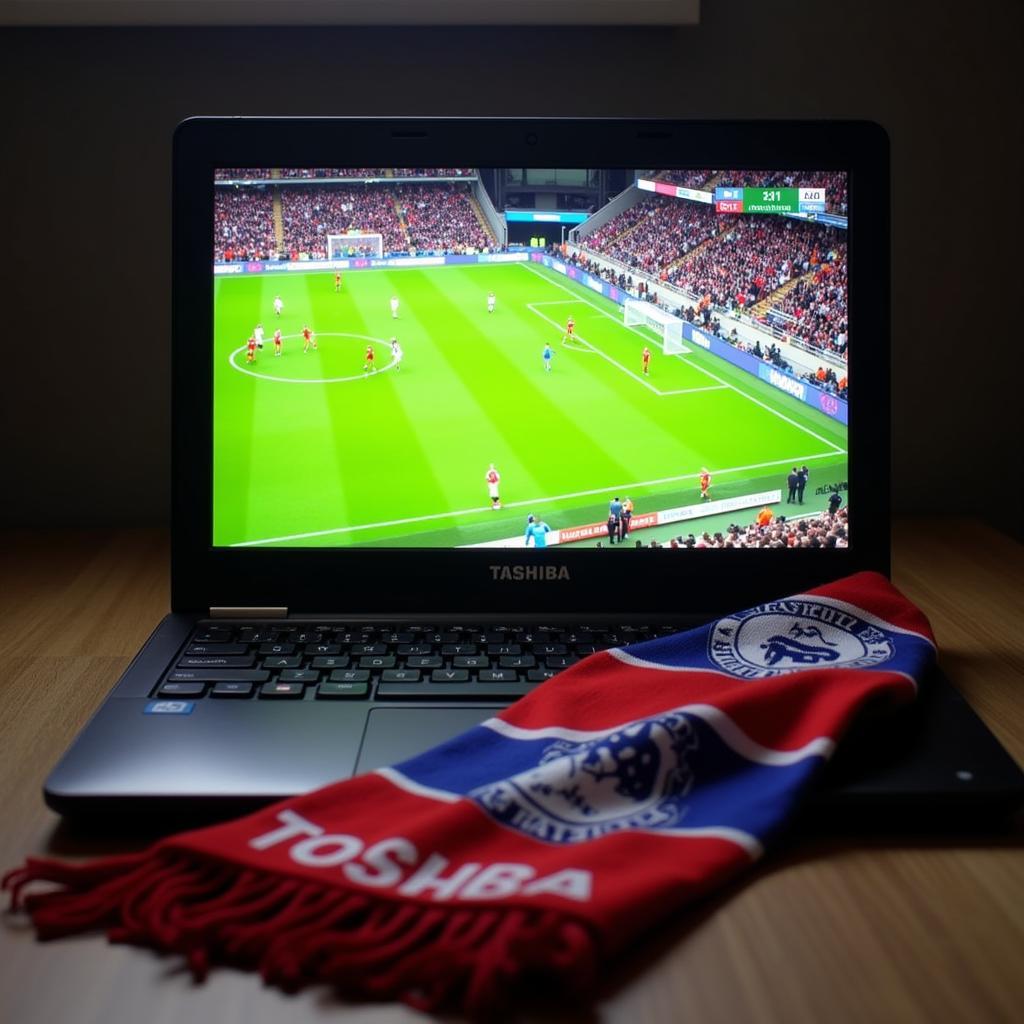 Toshiba Satellite L546 Streaming a Football Match