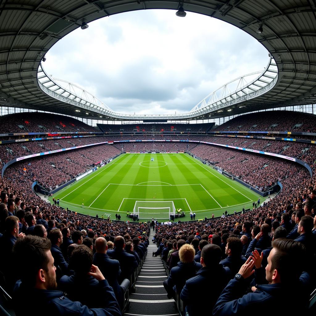 Tottenham Hotspur Stadium Packed with Fans