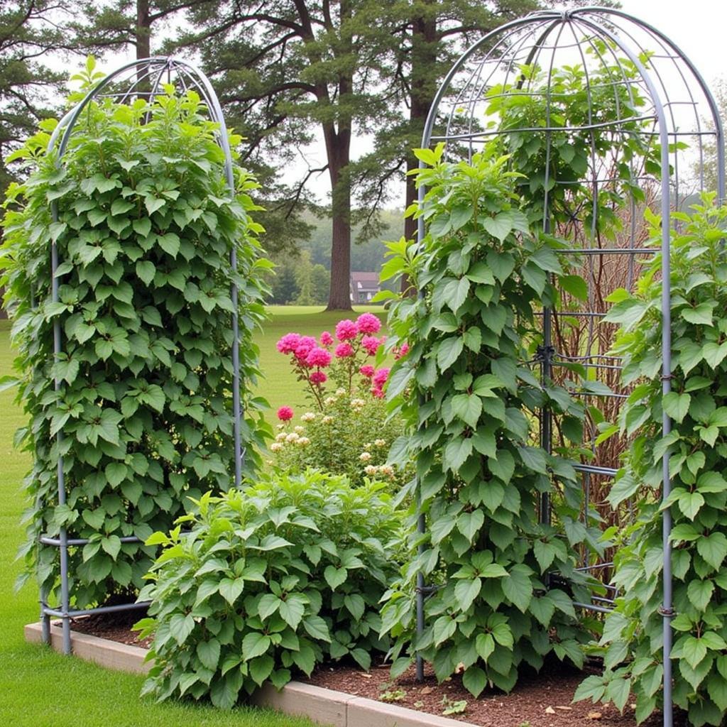 Training Climbing Plants on a Fan Trellis