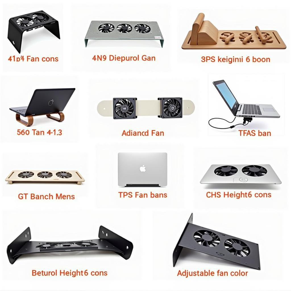 Different types of recycled laptop fan coolers