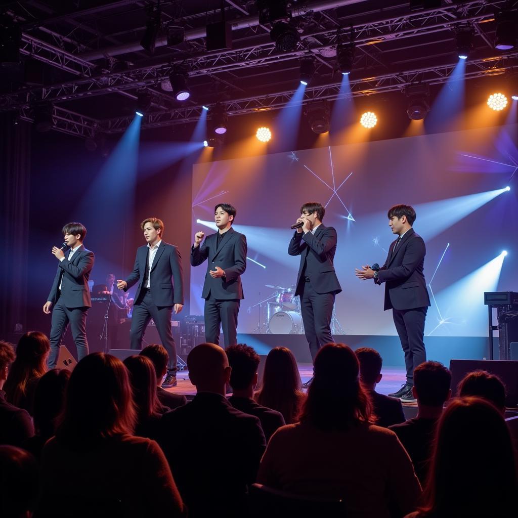 UNI5 performing at a 2019 fan meeting