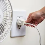 Unplugging a Desk Fan Safely