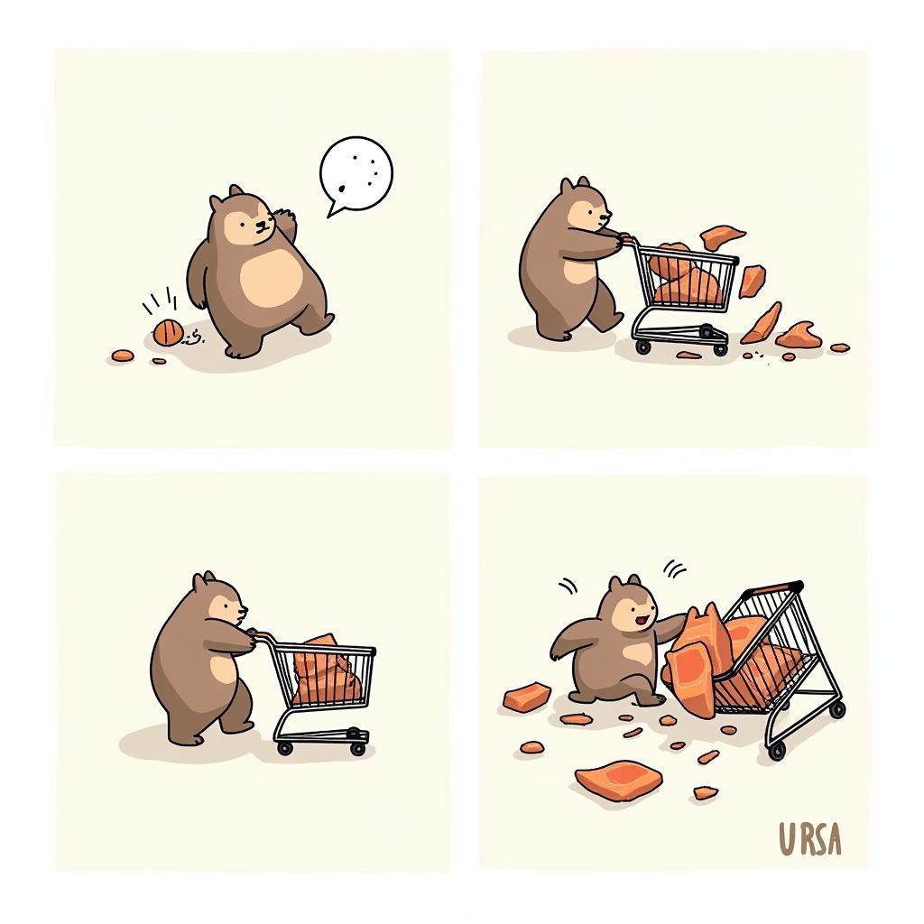 Ursa Grocery Shopping Comic Strip