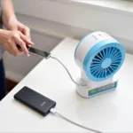 Charging a Handheld Mini Fan via USB