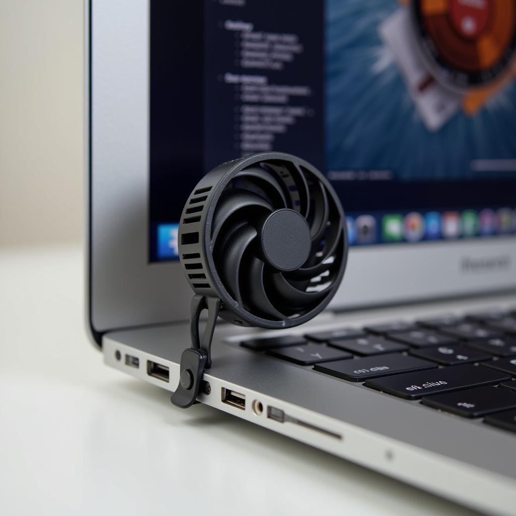 USB Powered Fan Cooling a Laptop