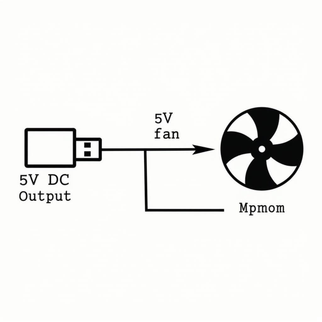 USB Powering a Fan Diagram