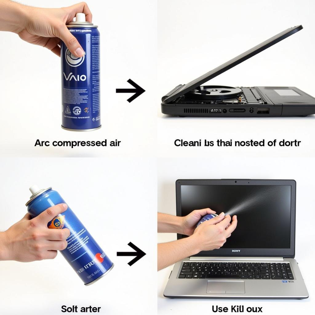 Cleaning Sony Vaio Fan with Compressed Air